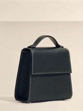 HUNTING SEASON THE SMALL TOP HANDLE BAG IN NAPPA LEATHER, BLACK